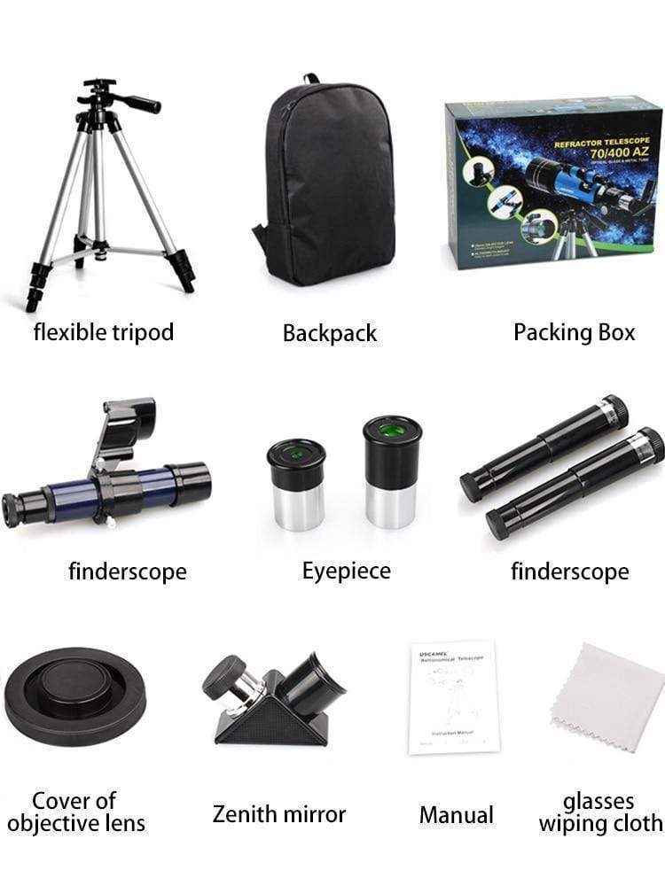 Easy Starter Telescope with 150X Zoom and Barlow Lens Blue