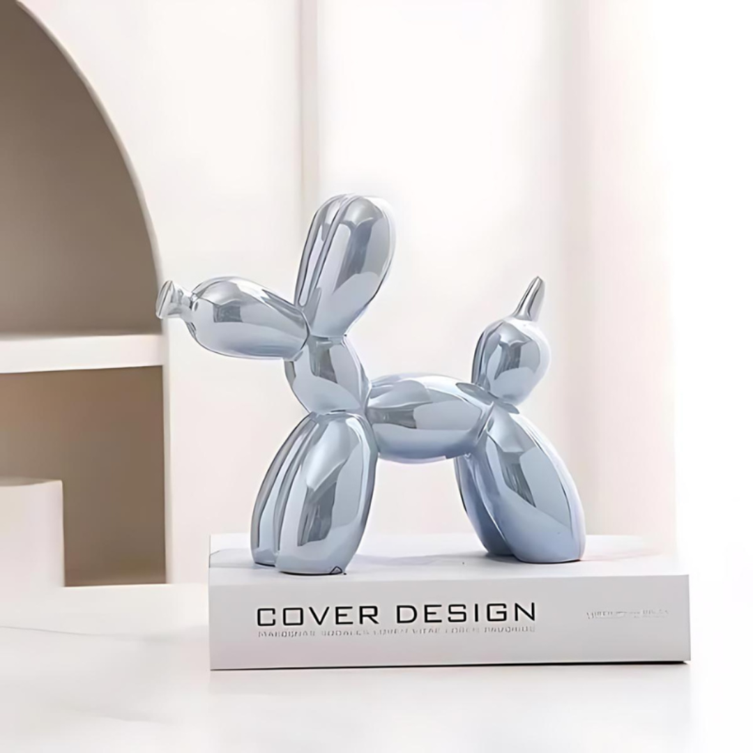 Colorful Ceramic Dog Figurine Ornament