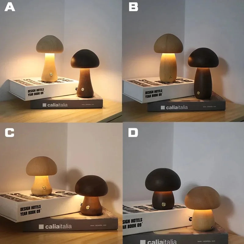 Soft Glow Mushroom Table Lamp