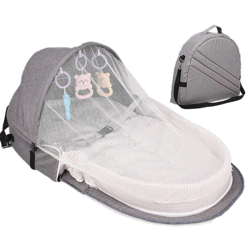 Compact Baby Travel Bed with Mosquito Net