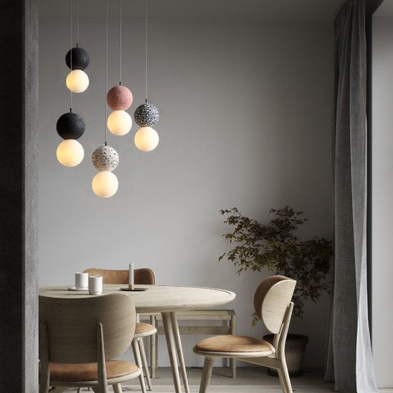 Glarefusion Nordic Modern Simple Terrazzo Chandelier