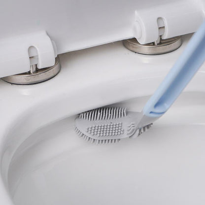 Extended Reach Toilet Brush - Bathroom Wall Mount Cleaning Tool - Halri