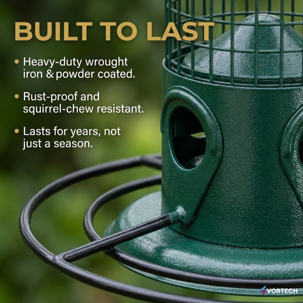Squirrel Proof Bird Feeder with Weight Activated Protection