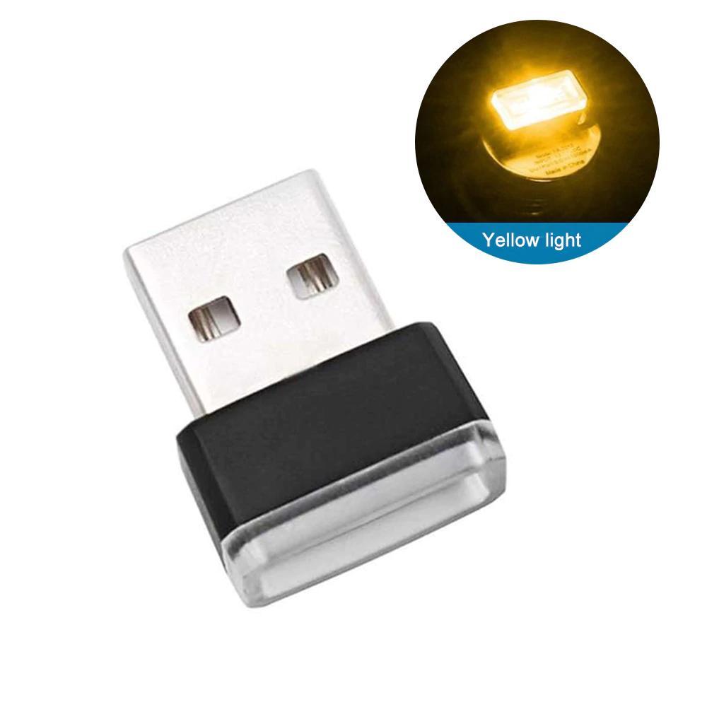 Compact Car Interior LED Ambient Light USB Plug