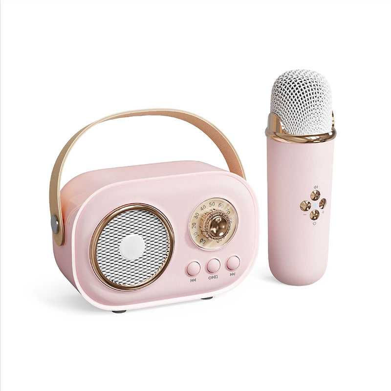 Portable Karaoke System with Bluetooth and Microphone