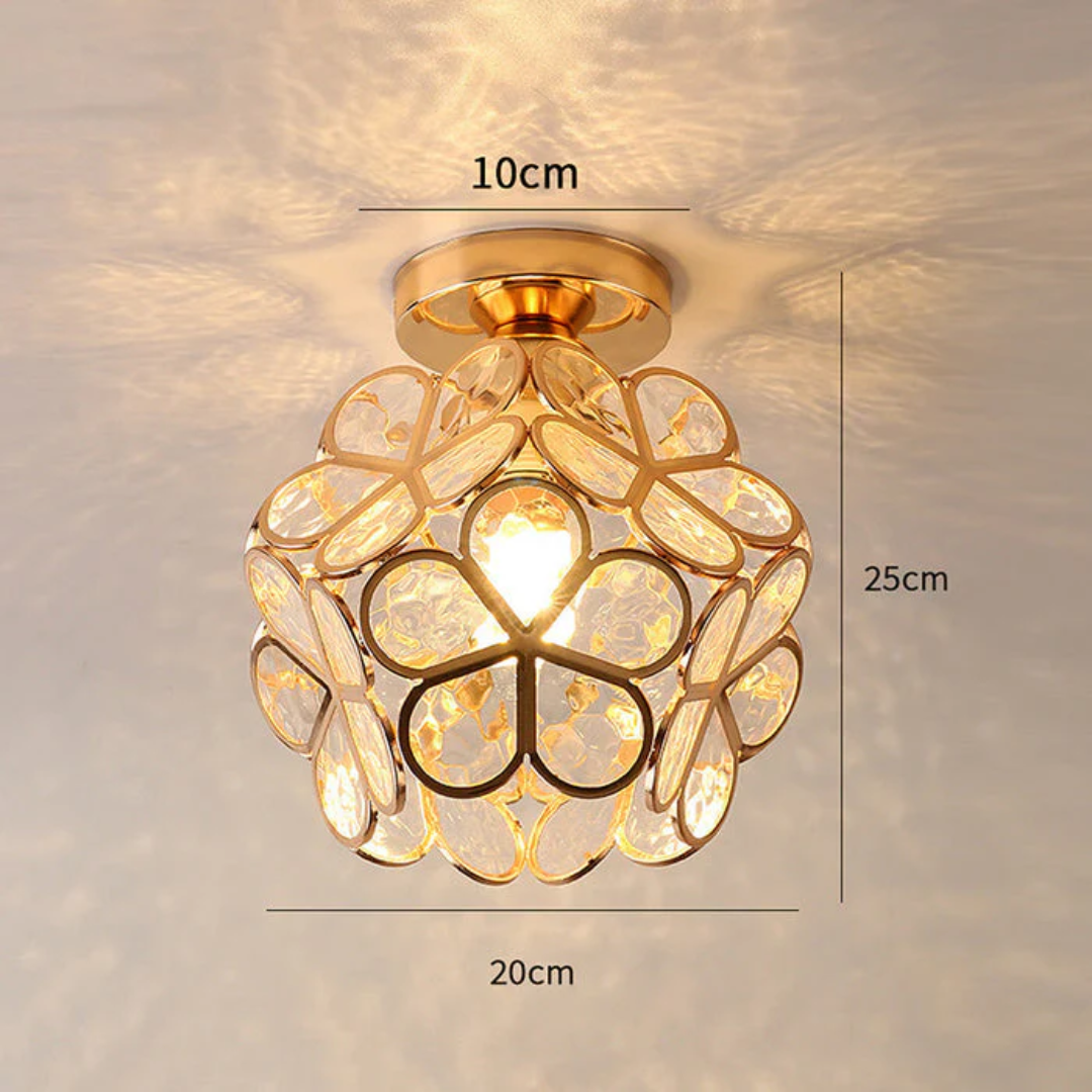 Elegant Glass Floral Hanging Lamp
