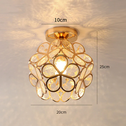 Elegant Glass Floral Hanging Lamp