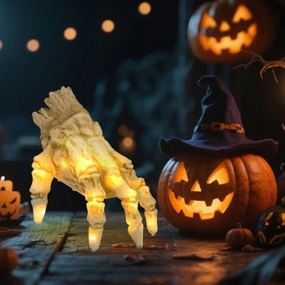 Spooky Animated Skeleton Hand with Lights