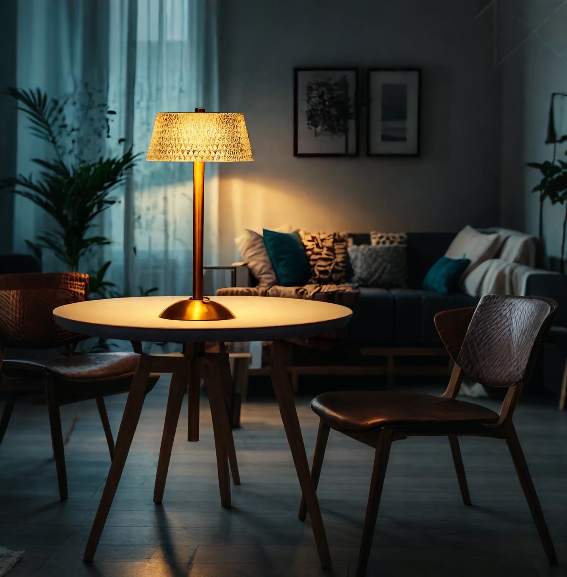 Modern Crystal Metal Table Lamp