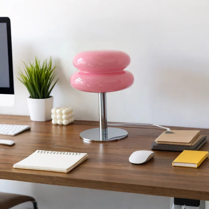 Chic Glass Cake Table Lamp