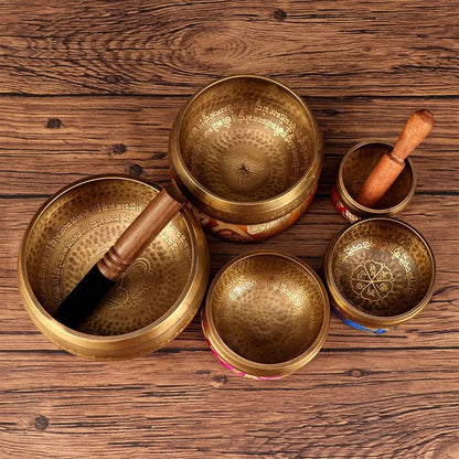 Authentic Tibetan Meditation Sound Bowl Set