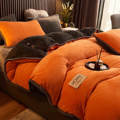 Soft Velvet Fleece Duvet Cover Set