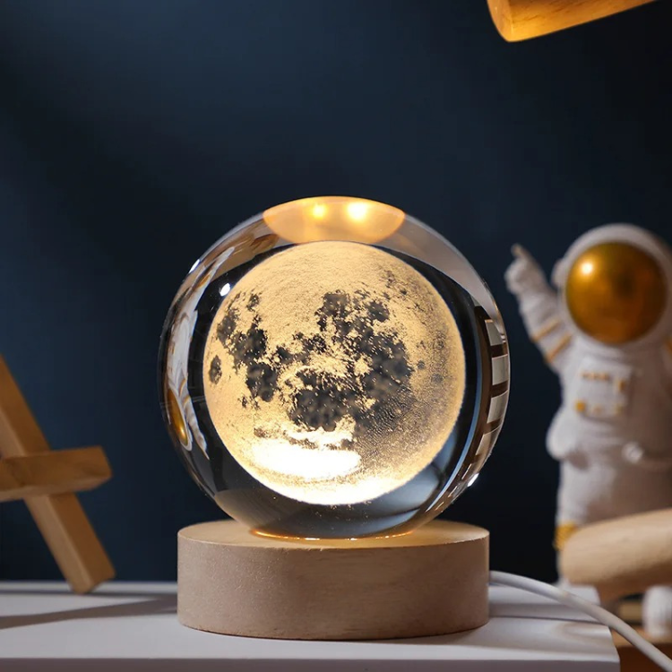 Glowing Galaxy 3D Crystal Night Light