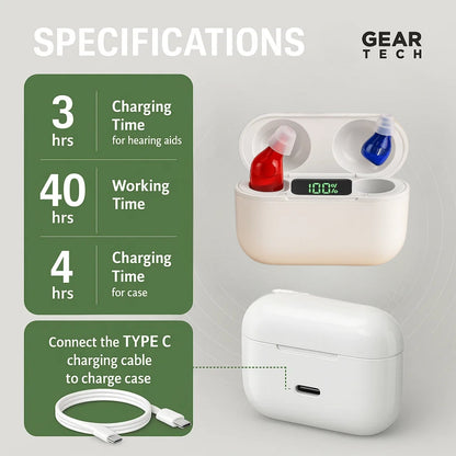 Discreet Rechargeable Hearing Aids with Noise Reduction