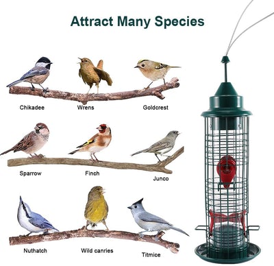 Durable Metal Squirrel Resistant Bird Feeder With 4 Ports