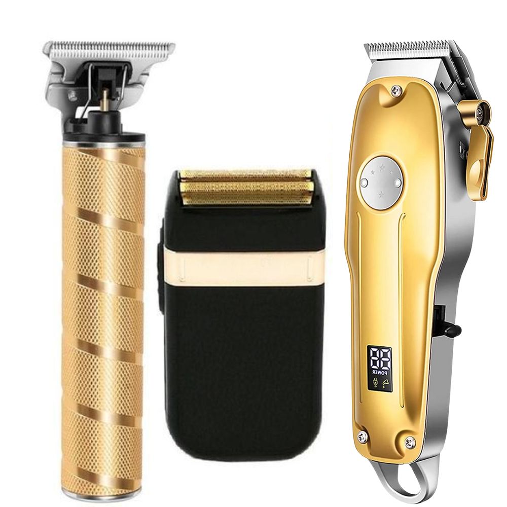 Premium Cordless Hair Trimmers for Men Gold Kit - Halri