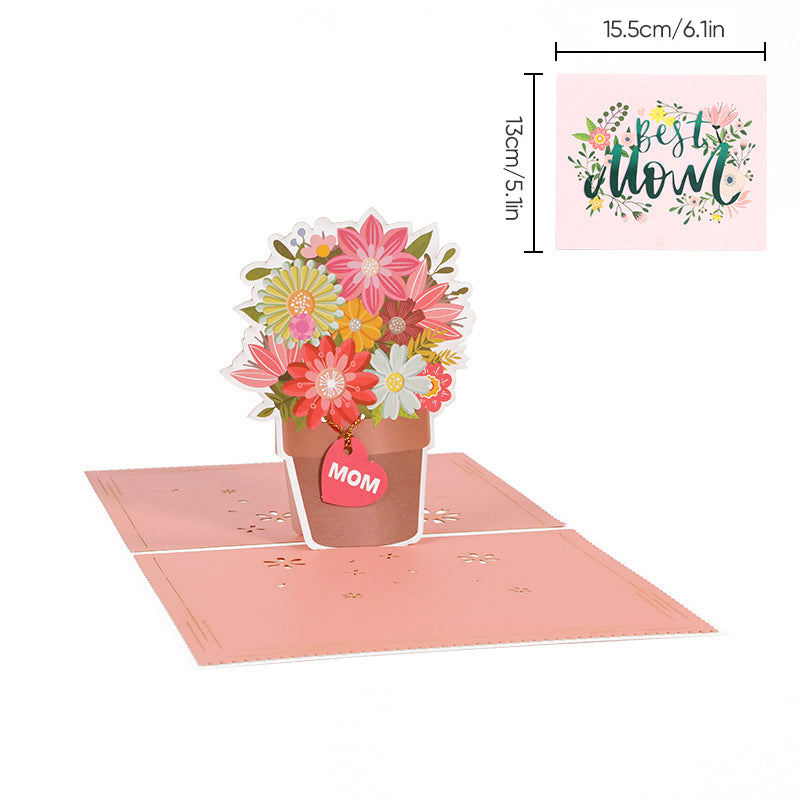 Beautiful 3D Flower Pop Up Card for Mom