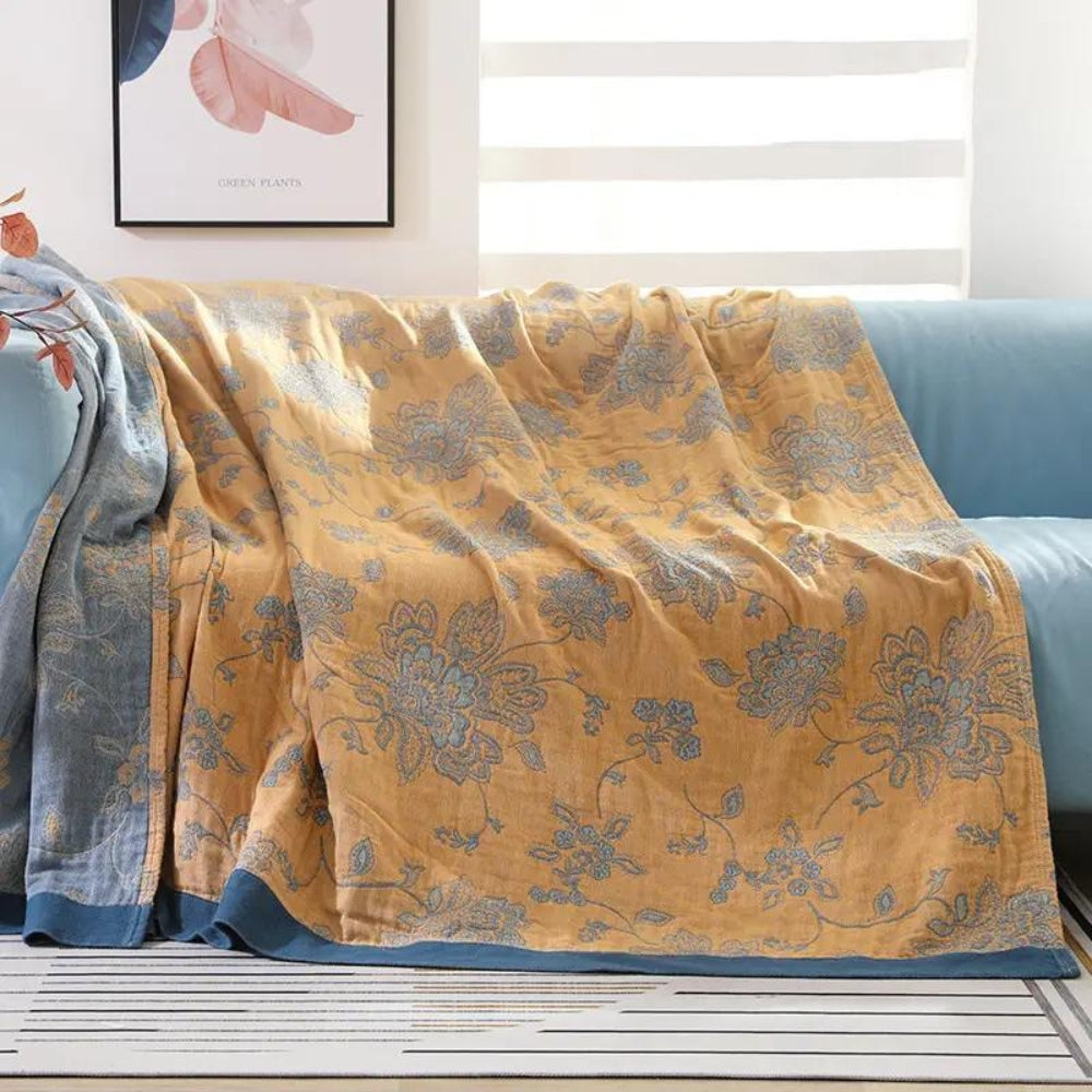 Soft Floral Blanket Airy Comfortable Throw