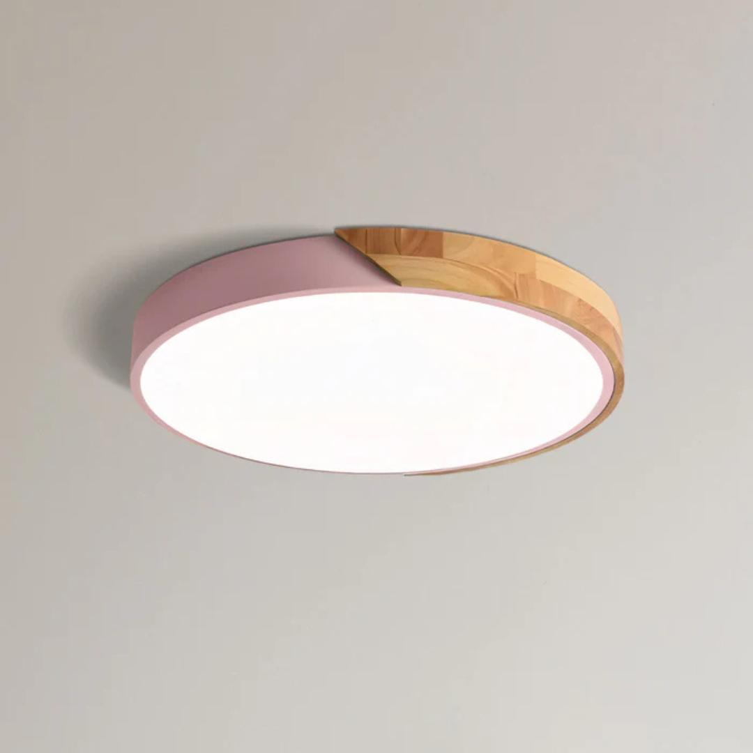 Rustic Wood Modern LED Ceiling Light