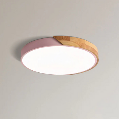Rustic Wood Modern LED Ceiling Light