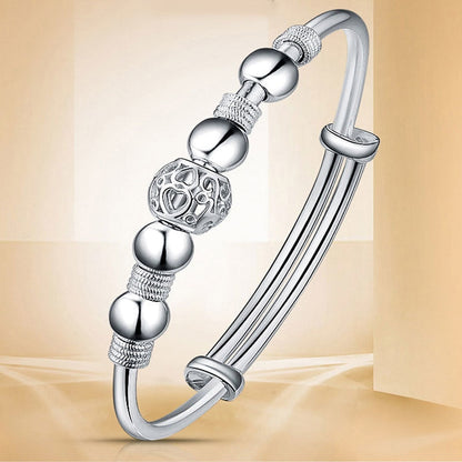 Shiny Silver Good Luck Charm Bracelet