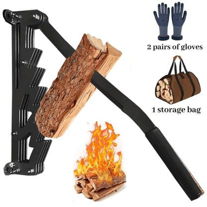 Easy Log Splitter Tool - Wall Mount Firewood Kindling Cutter