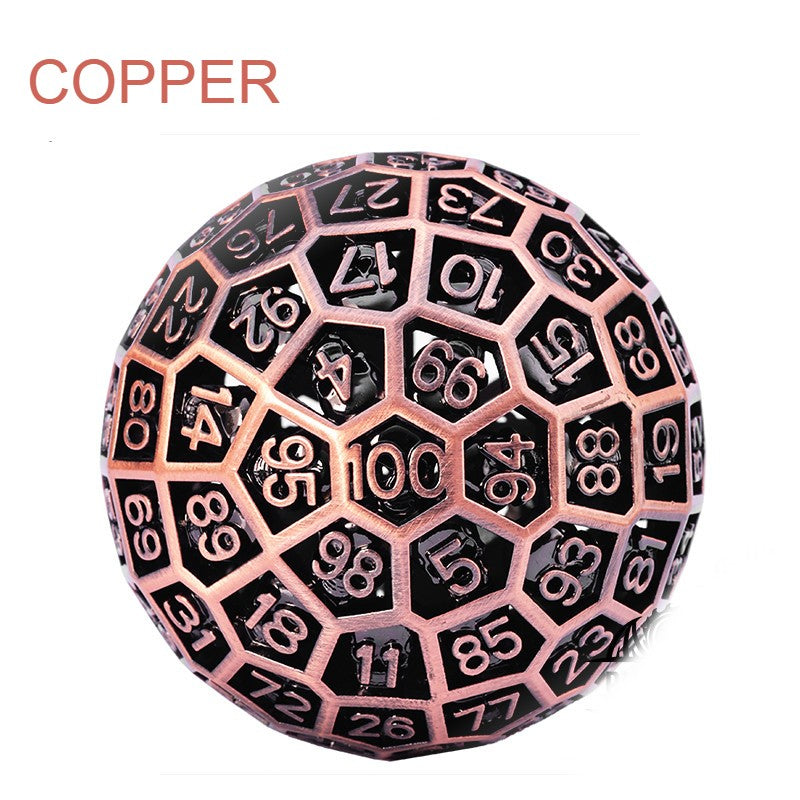 Large 100 Sided Metal Dice for Party Games