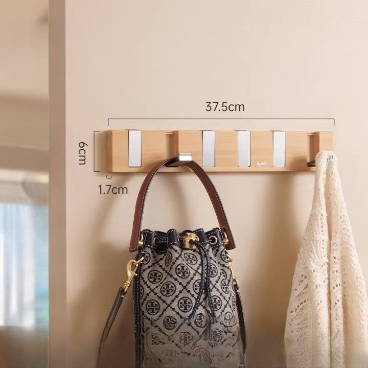 Simple Wooden Coat Hook Rack - Halri