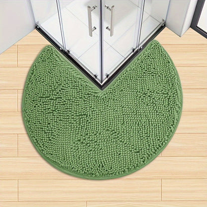 Plush Round Bathroom Mat Ultra Soft Anti Slip