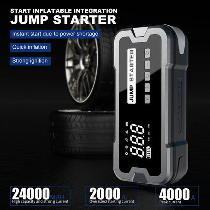 Compact Multi-Function Car Jump Starter with Air Compressor