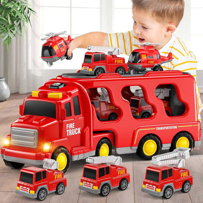 Ultimate 5-in-1 Fire Truck Toy with Lights and Sounds - Halri