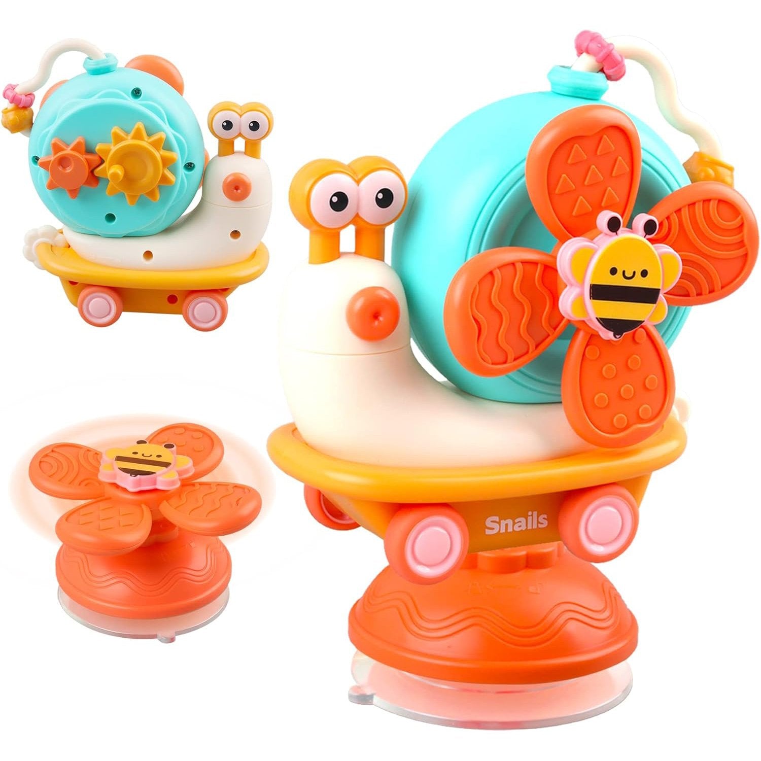 Colorful Baby Bath Toy Set with Suction Cup - Halri