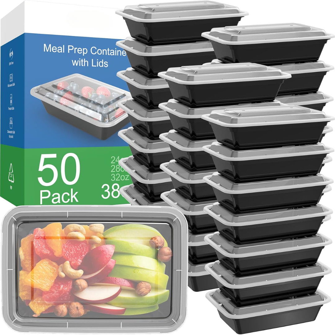 50-Pack Airtight Food Storage Containers with Lids