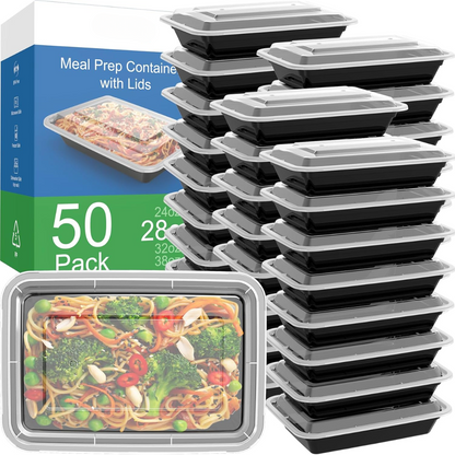 50-Pack Airtight Food Storage Containers with Lids