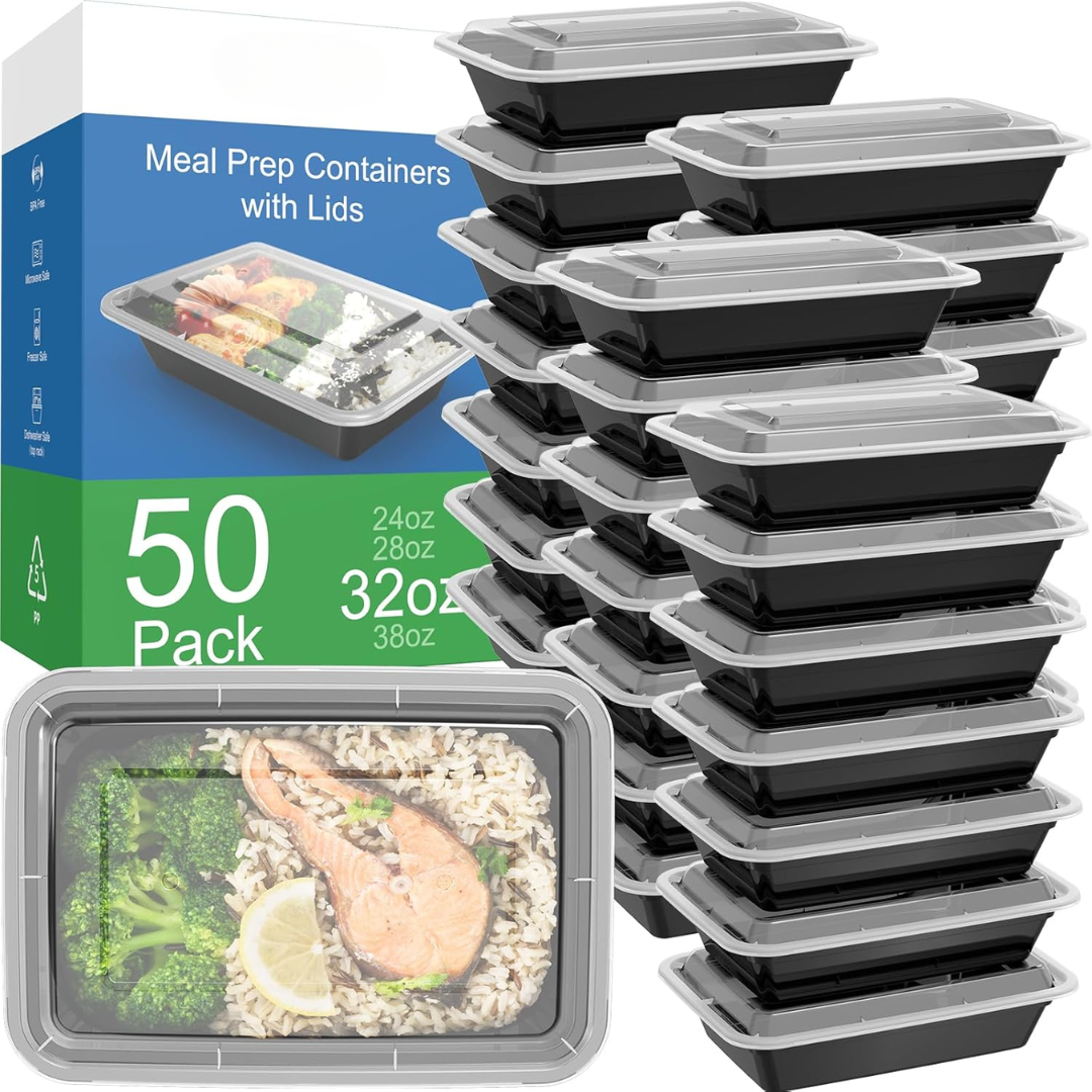 50-Pack Airtight Food Storage Containers with Lids
