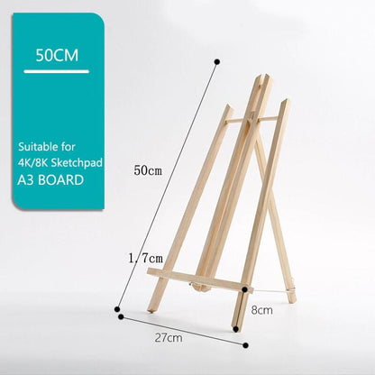 Compact Wooden Art Easel for Canvas Painting