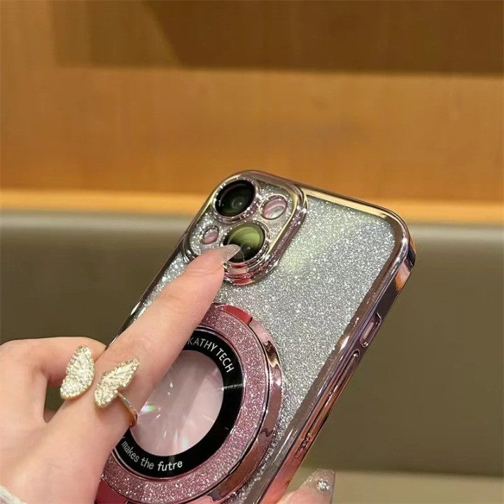 Sparkly Phone Case with Magnetic Ring Holder - Halri