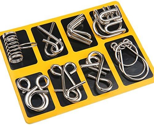 Intellectual Metal Brain Teaser Puzzle Set - Halri