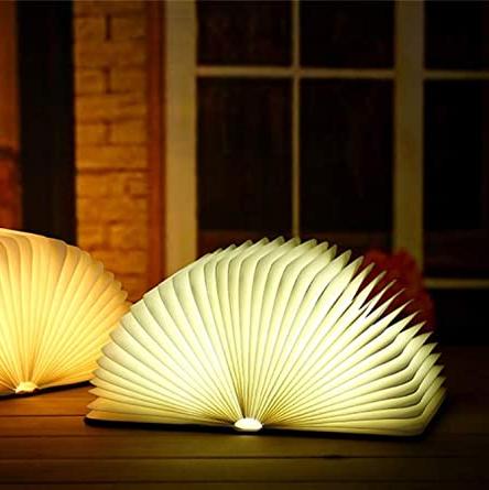 Compact Book Style LED Desk Lamp with Dimmer
