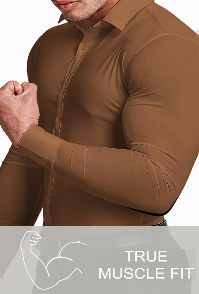 Comfortable Fit Mens Stretch Dress Shirt