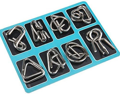 Intellectual Metal Brain Teaser Puzzle Set