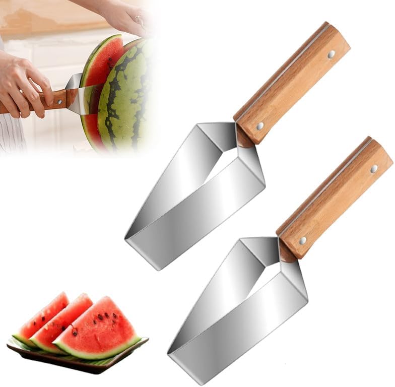 Easy Cut Watermelon Knife with Wooden Grip