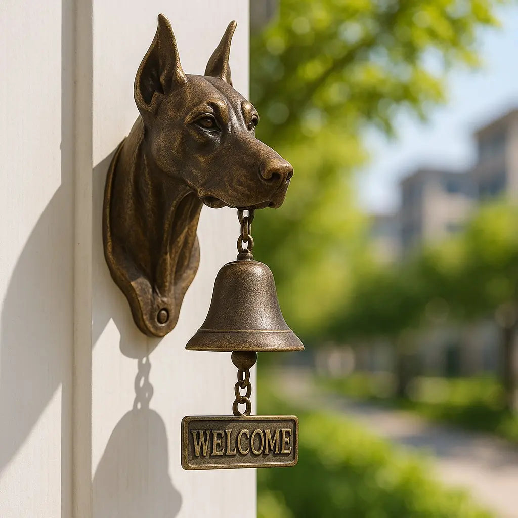 Stylish German Shepherd Door Bell Bronze Finish