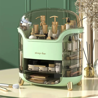 Clear Cosmetic Storage Case with Slide Out Shelves
