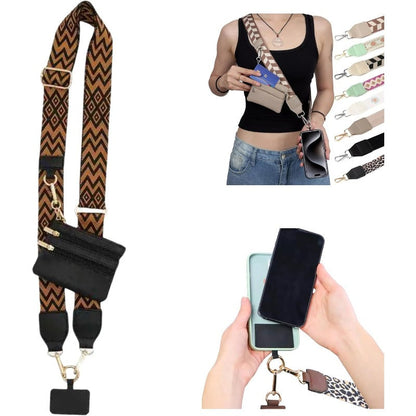 Fashion Crossbody Phone Strap with Removable Card Holder