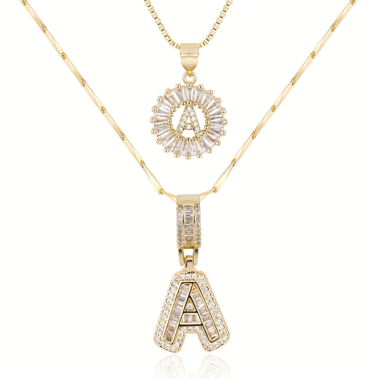 Personalized 14k Gold Initial Diamond Pendants - Halri