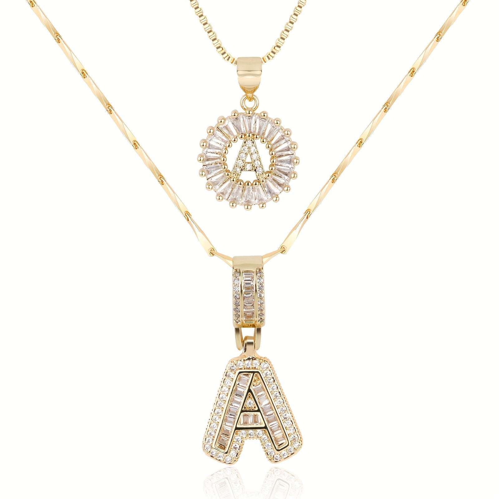 Personalized 14k Gold Initial Diamond Pendants - Halri