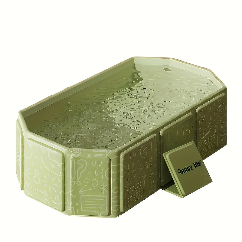 Portable Folding Bath Tub with Storage and Fast Fill System