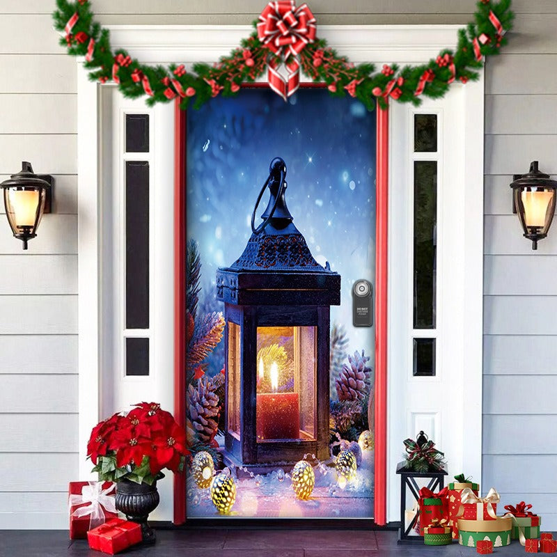 Spooky Christmas Yard Decor Elves Door Wrap