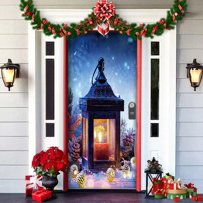 Spooky Christmas Yard Decor Elves Door Wrap